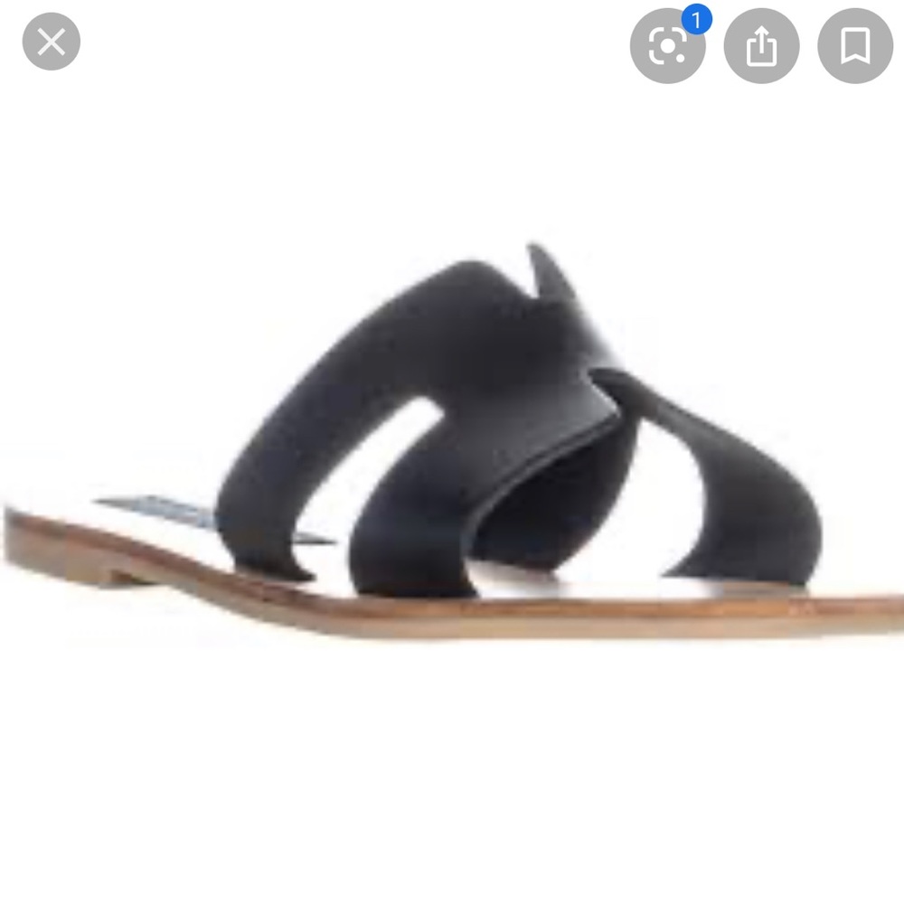 Steve Madden Greece Sandal in black leather